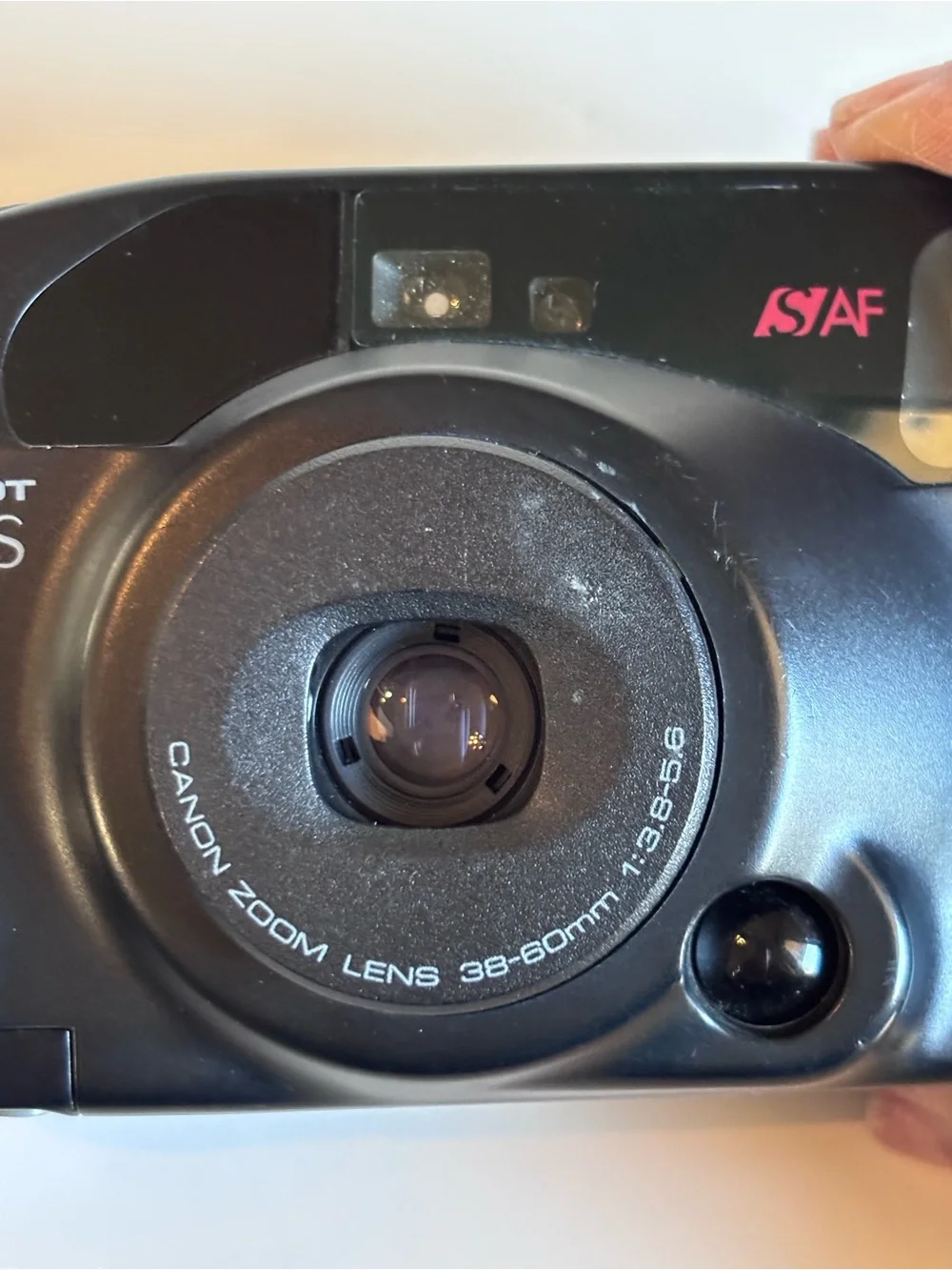 Vintage CANON SURE SHOT ZOOM-S Point and Shoot 35MM FILM Camera Works!